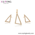 65006 xuping plus nouveau mode simple triangle forme bijoux ensemble pour les femmes